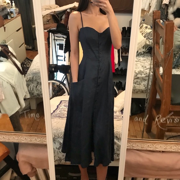 reformation button up dress